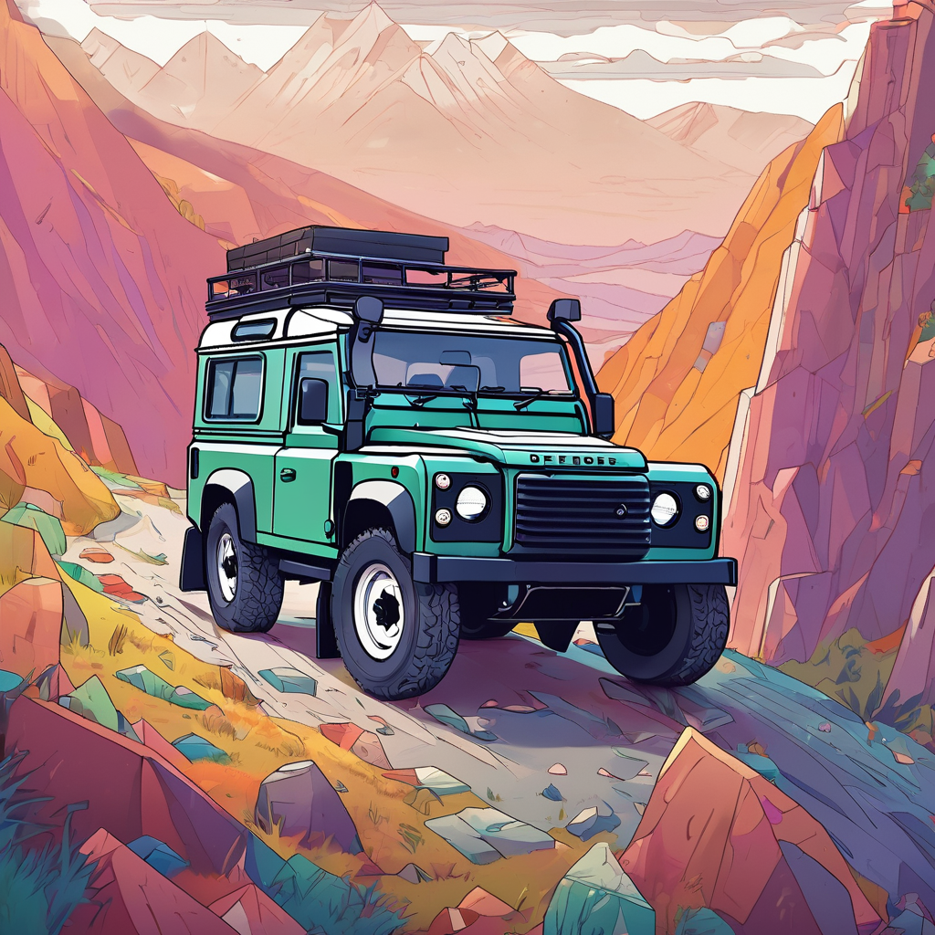 Me driving a land rover defender 2025 model on montain