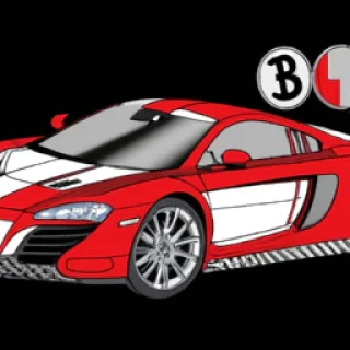 sports car with hamilton in it