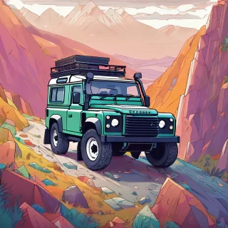 Me driving a land rover defender 2025 model on montain
