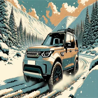 land rover discovery 4 in snow